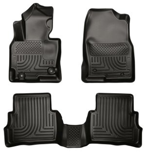 Mazda CX-5 Floor Liners - Front + Rear - Husky Liners - WeatherBeater - Black - 2013